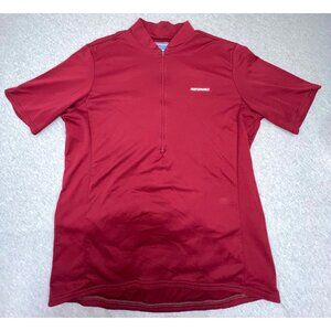 Performance Mens Red Cycling Jersey XL Short Sleeve Half Zip